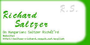 richard saltzer business card